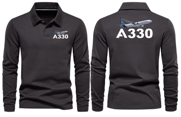 AIRBUS 330 LONG SLEEVE POLO